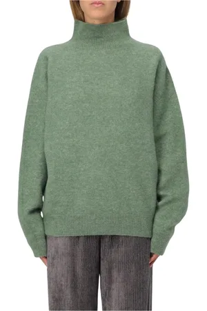 ALYSI Truien, Dames, Groen, L, Kasjmier, Rode Cashmere Trui Stijlvol