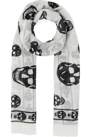 Alexander McQueen Accessoires, Dames, Wit, ONE Size, Luxe Modal Blend Foulard