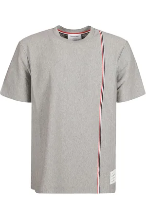 Thom Browne Tops, Heren, Grijs, XL, Katoen, Klassieke T-shirt voor dagelijks gebruik