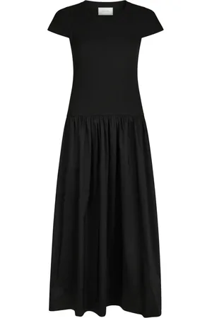 Neo Noir Kleedjes, Dames, Zwart, XS, Katoen, Moderne Tuscany Jurk in Zwart