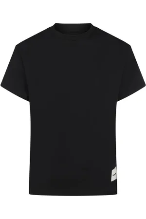 Jil Sander Tops, Heren, Zwart, L, Katoen, Katoenen T-shirt met merkmonogram