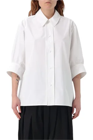 Jil Sander Blouses & Shirts, Dames, Wit, XS, Katoen, Witte Katoenen Poplin Overhemd