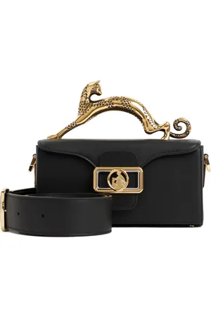 Lanvin Tassen, Dames, Zwart, ONE Size, Leer, Zwarte Kattenhandtas