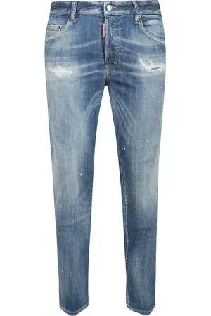 Dsquared2 Jeans, Heren, Blauw, M, Katoen, Slim Fit Stretch Katoen Denim Jeans