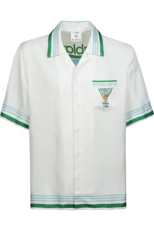 Casablanca Overhemden, Heren, Veelkleurig, XL, Katoen, Tennis Icon Vacation Shirt
