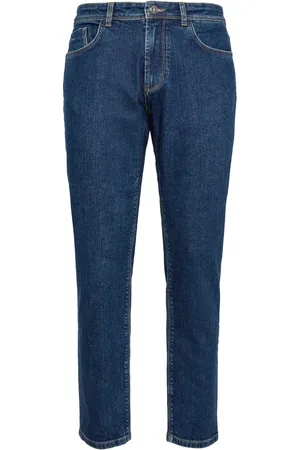 Boggi Milano Jeans, Heren, Blauw, W38, Denim, Stretch Denim Jeans