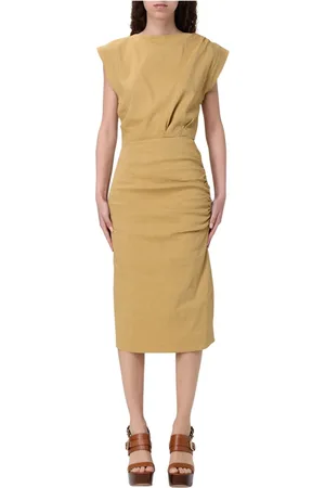 Pinko Kleedjes, Dames, Geel, S, Elegant Sky Dress