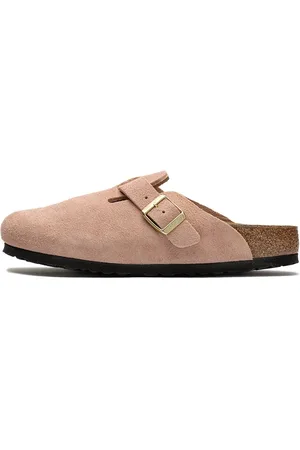 Birkenstock Schoenen, Dames, Roze, 36 EU, Leer, Lichtroze Klompen Instapmodel