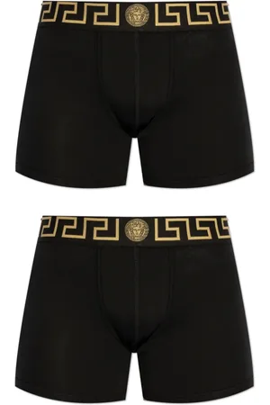VERSACE Ondergoed, Heren, Zwart, 2Xl, Katoen, Twee-pack boxershorts