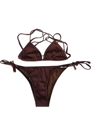 The Attico Badkleding, Dames, Bruin, L, Bikini Zwemkleding voor Vrouwen
