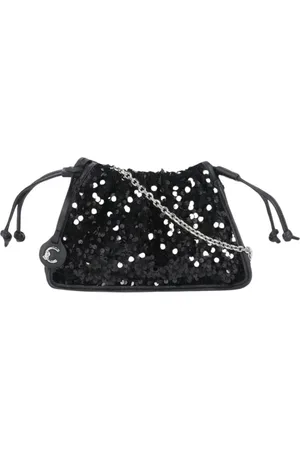 Coccinelle Tassen, Dames, Zwart, ONE Size, Pailletten, Gouden Paillet Mini Tas Ketting
