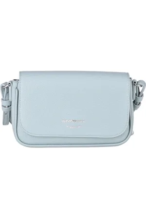 Emporio Armani Tassen, Dames, Blauw, ONE Size, Stijlvolle Crossbody Tas met Clip Sluiting