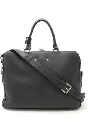 LOUIS VUITTON Pre-owned, Heren, Grijs, ONE Size, Leer, Pre-owned Leather briefcases