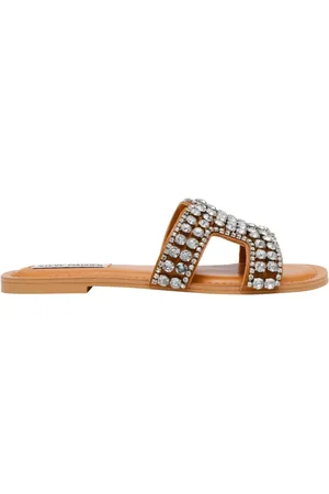 Steve Madden Schoenen, Dames, , 41 EU, Glamoureuze Strass Gekruiste Lage Sandalen