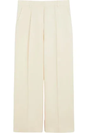Max Mara Broeken, Dames, , L, Linnen, Linnen Zomerbroek Klassieke Stijl
