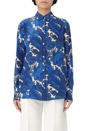 Etro Blouses & Shirts, Dames, Blauw, XS, Klassieke Witte Overhemd met Kraag