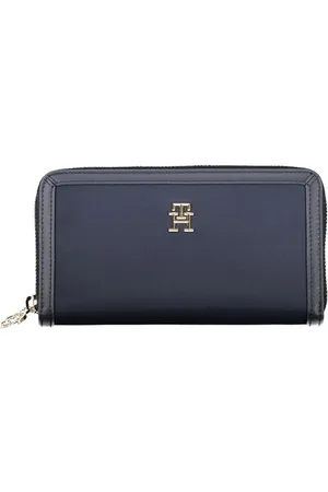 Tommy Hilfiger Accessoires, Dames, Blauw, ONE Size, Polyester, Portemonnee met Rits