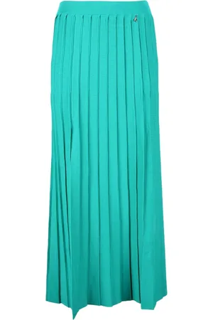Patrizia Pepe Rokken, Dames, Blauw, S, Polyester, Lange Gebreide Rok Elastische Sluiting