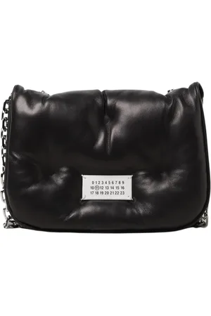 Maison Margiela Tassen, Dames, Zwart, ONE Size, Leer, Gewatteerde Leren Mini Tas