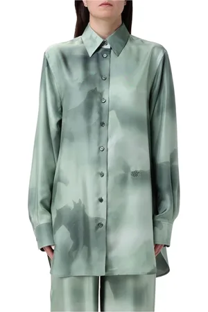 Stella McCartney Blouses & Shirts, Dames, Veelkleurig, L, Zijden Paardenprint Blouse