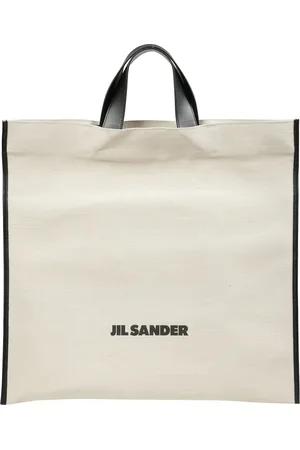 Jil Sander Tassen, Heren, , ONE Size, Katoen, Vierkante Tote Tas met Logoprint