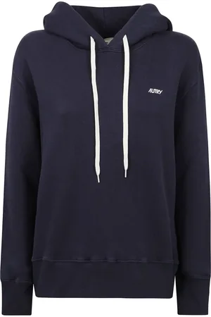 Autry Sweatshirts & Hoodies, Dames, Blauw, XL, Hoodie met geborduurd logo