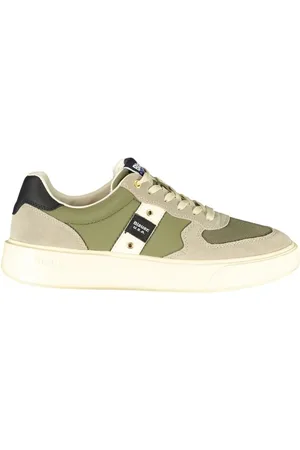 Blauer Schoenen, Heren, Groen, 42 EU, Leer, Groene Leren Heren Sneaker
