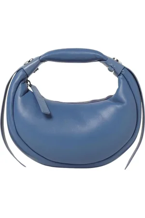 Hogan Tassen, Dames, Blauw, ONE Size, Leer, Zwarte Leren Clutch Tas
