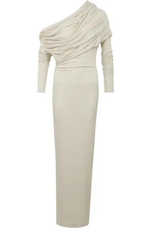 Entire Studios Kleedjes, Dames, , M, Lange gedrapeerde jurk met Bound drapering