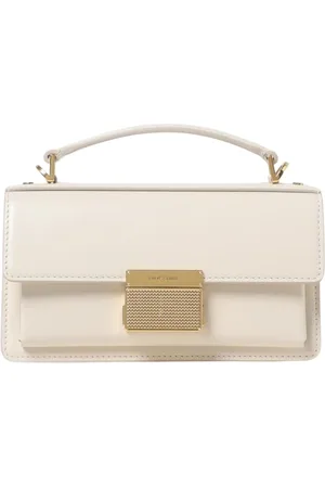 Golden Goose Tassen, Dames, Geel, ONE Size, Leer, Elegante Top Handle Clutch Tas