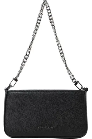 Michael Kors Tassen, Dames, Zwart, ONE Size, Leer, Elegante Chain Wallet Crossbody Tas