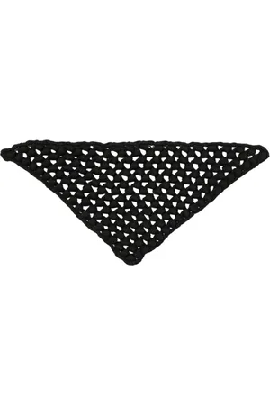 Jil Sander Accessoires, Heren, Zwart, ONE Size, Katoen, Zwarte Driehoekige Geweven Sjaal