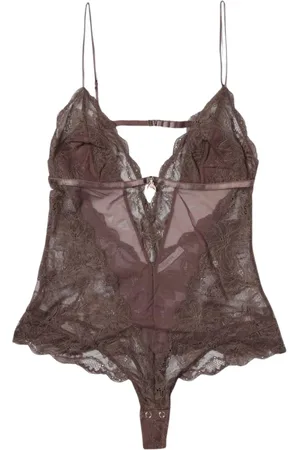 Patrizia Pepe Nachtkleding & Lounge, Dames, Bruin, S, Bruin Kantlingerieset