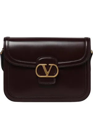 VALENTINO GARAVANI Tassen, Dames, Bruin, ONE Size, Gouden Stud Schoudertas