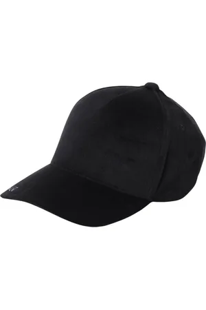 Emporio Armani Accessoires, Dames, Zwart, ONE Size, Zwarte Velvet Baseball Cap Stijlvol Accessoire