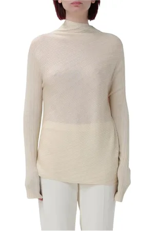 THEORY Truien, Dames, , M, Geribbelde Gebreide Mock Neck Trui