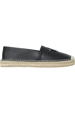Dolce & Gabbana Schoenen, Heren, Zwart, 41 EU, Jute, Zwarte Instap Espadrilles
