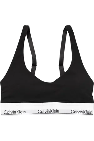 Calvin Klein Ondergoed, Dames, Zwart, M, Katoen, Elegante Comfortabele Bralette voor Vrouwen