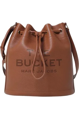 Marc Jacobs Tassen, Dames, Bruin, ONE Size, Bruin leren trekkoord emmer tas