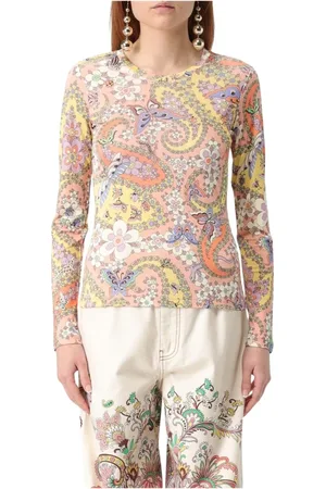 Etro Tops, Dames, Veelkleurig, M, Paisley Print Top