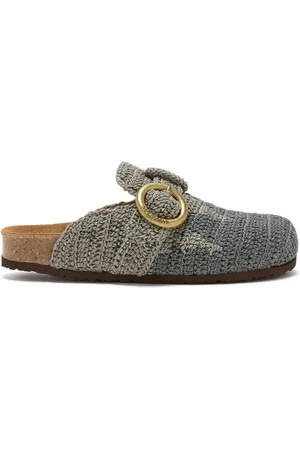 Maliparmi Schoenen, Dames, Groen, 37 EU, Nylon, Bicolour Crochet Groen Grijs Rubber Zool