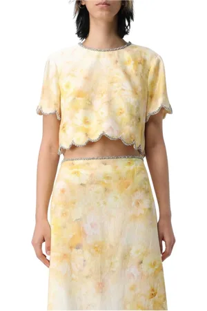 Serafini Blouses & Shirts, Dames, , M, Bloemenprint Crop Top