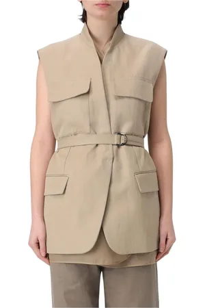 Brunello Cucinelli Jassen, Dames, , M, Katoen, Utility Vest Blazer