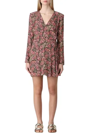 Patrizia Pepe Kleedjes, Dames, Veelkleurig, 2Xs, Kleurrijke Bloemen Wikkeljurk