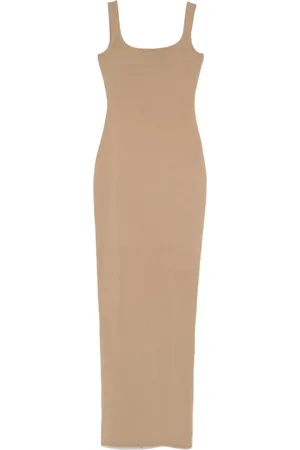 Entire Studios Kleedjes, Dames, , XS, Katoen, Square Neck Maxi Jurk Katoen Spandex