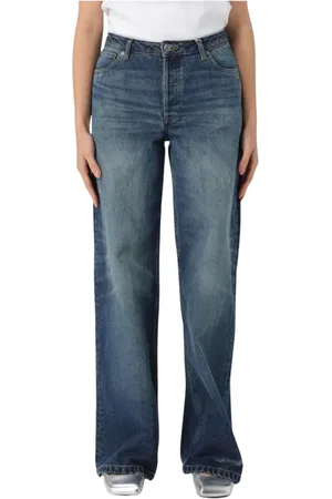 A.P.C. Jeans, Dames, Blauw, W29, Denim, Stijlvolle Wide Leg Denim Jeans