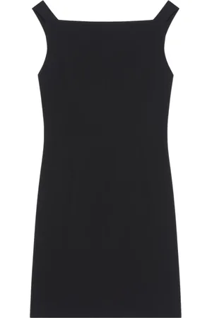 Givenchy Kleedjes, Dames, Zwart, XS, Satijn, Zwarte Crêpe en Satijnen Jurk