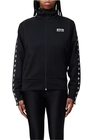 Golden Goose Sweatshirts & Hoodies, Dames, Zwart, XS, Polyester, Stijlvolle Track Jacket Zwart Vrouw