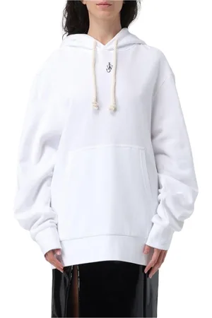 J.W.Anderson Sweatshirts & Hoodies, Dames, Wit, M, Katoen, Witte Katoenen Hoodie