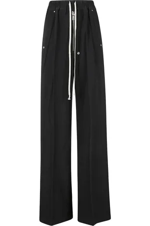 Rick Owens Broeken, Dames, Zwart, S, Wijde Bela Broek